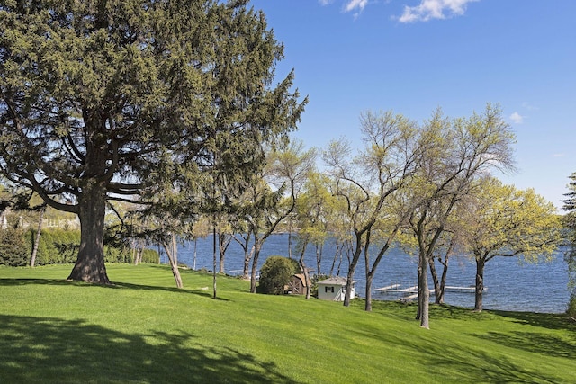 17950 Breezy Point Rd, Woodland, MN 55391 - view of home's community featuring a water view and a lawn
