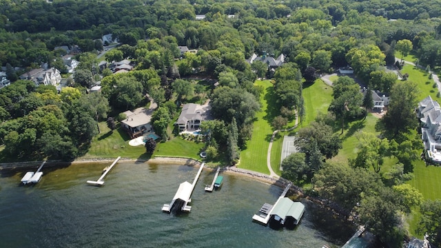 17950 Breezy Point Rd, Woodland, MN 55391 - aerial view of property's location featuring a large body of water and nearby suburban area