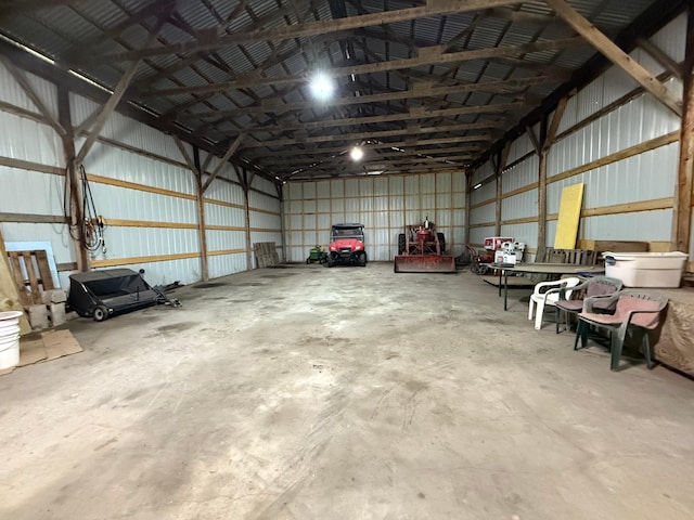 12900 350th Ave SE, Deer Park Twp, MN 56684 - garage featuring metal wall