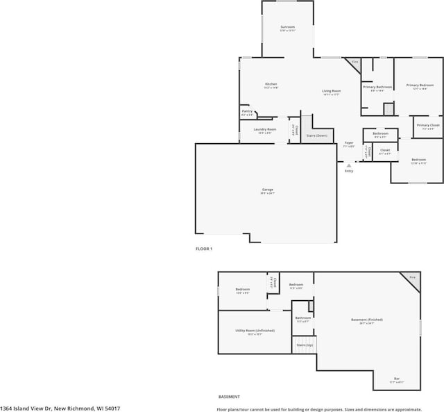 1364 Island View Dr, New Richmond, WI 54017 - view of home floor plan