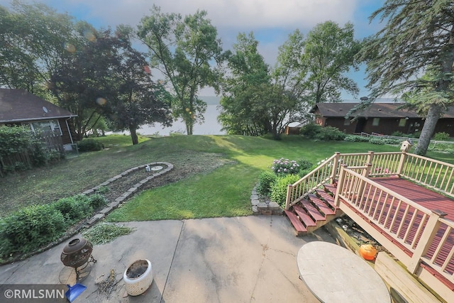 50875 Almond Ave, Nessel Twp, MN 55080 - view of green lawn with a patio