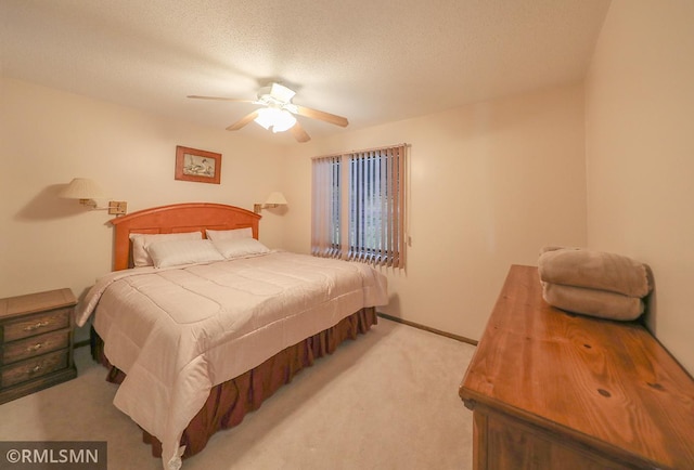 50875 Almond Ave, Nessel Twp, MN 55080 - bedroom with light colored carpet, ceiling fan, and a textured ceiling