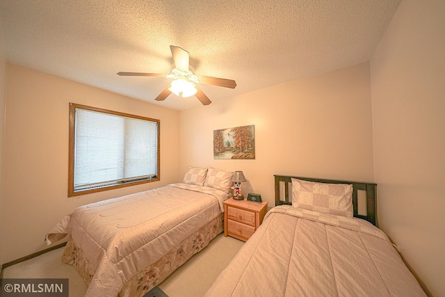 50875 Almond Ave, Nessel Twp, MN 55080 - carpeted bedroom featuring a textured ceiling and ceiling fan