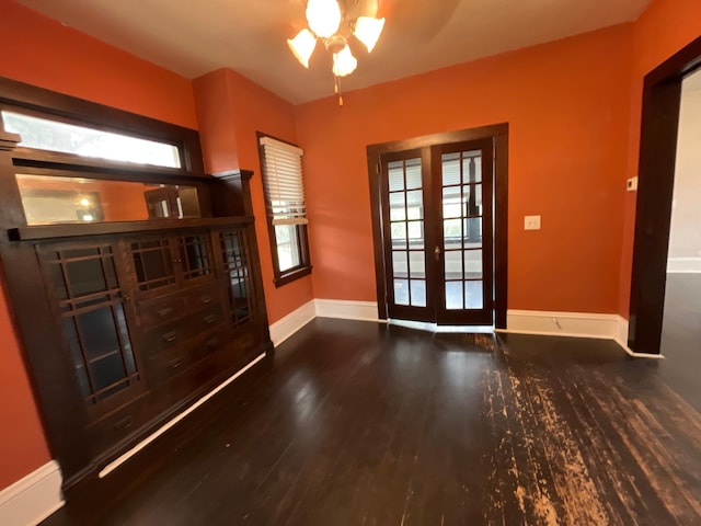 3306 Humboldt Ave N, Minneapolis, MN 55412 - doorway to outside featuring ceiling fan, french doors, and wood finished floors