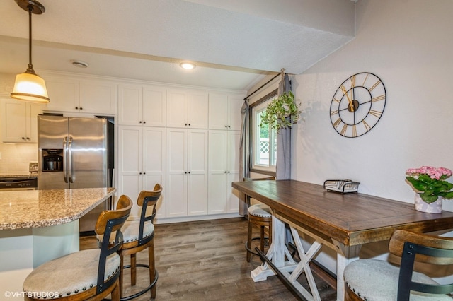 1007 124th Cir NW, Coon Rapids, MN 55448 - dining space featuring dark wood-style flooring and recessed lighting