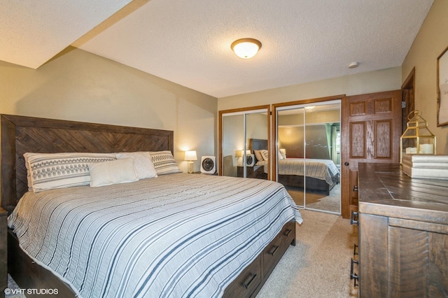 1007 124th Cir NW, Coon Rapids, MN 55448 - carpeted bedroom with two closets and a textured ceiling