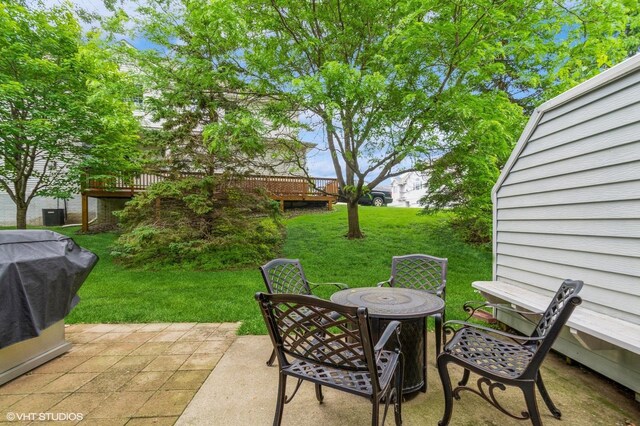 1007 124th Cir NW, Coon Rapids, MN 55448 - view of patio / terrace with a deck and area for grilling