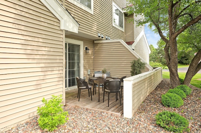 2145 Shenandoah Ct Unit D, Plymouth, MN 55447 - view of patio with outdoor dining space and a deck