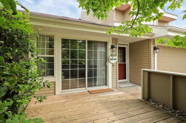 2145 Shenandoah Ct Unit D, Plymouth, MN 55447 - wooden terrace featuring a garage