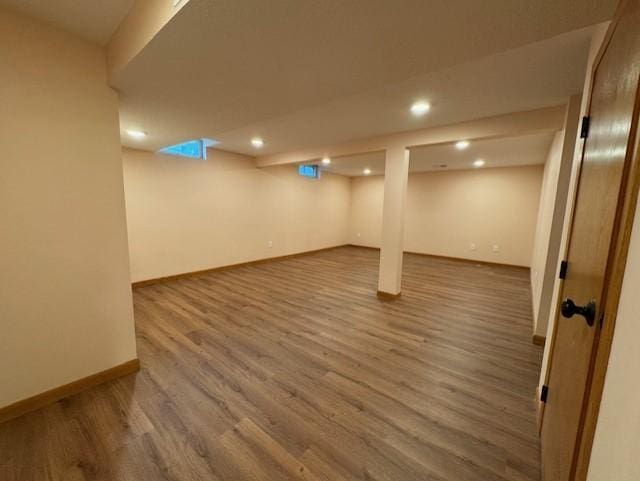 137 20th Ave S, Saint Cloud, MN 56301 - finished basement with wood finished floors and recessed lighting
