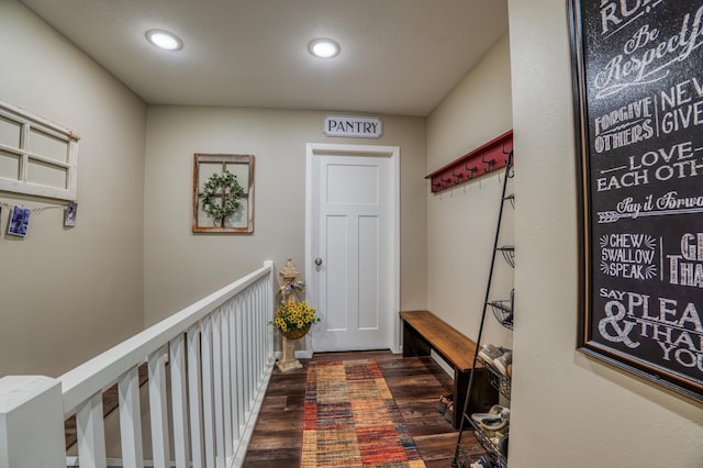 329 Kelliher Rd SW, Kelliher, MN 56650 - mudroom with dark wood finished floors and recessed lighting