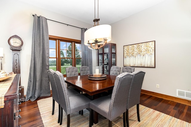 19270 Foxfield Dr, Credit River Twp, MN 55372 - dining room featuring a chandelier and wood finished floors