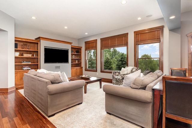 19270 Foxfield Dr, Credit River Twp, MN 55372 - living area featuring recessed lighting, healthy amount of natural light, and wood finished floors