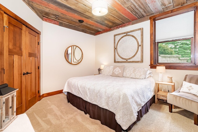 19270 Foxfield Dr, Credit River Twp, MN 55372 - bedroom with wood ceiling and light colored carpet