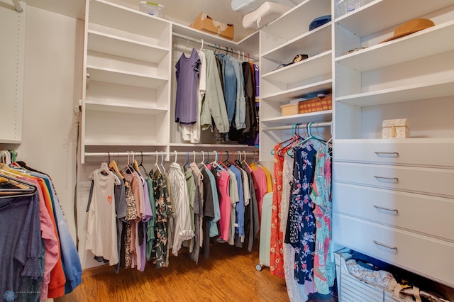 1083 Parkway Ln, West Fargo, ND 58078 - walk in closet featuring wood finished floors