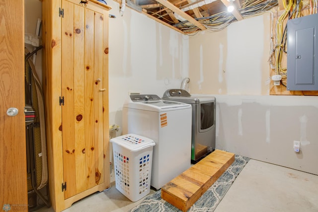 1083 Parkway Ln, West Fargo, ND 58078 - laundry room with electric panel and independent washer and dryer