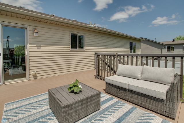 1083 Parkway Ln, West Fargo, ND 58078 - wooden deck featuring outdoor lounge area