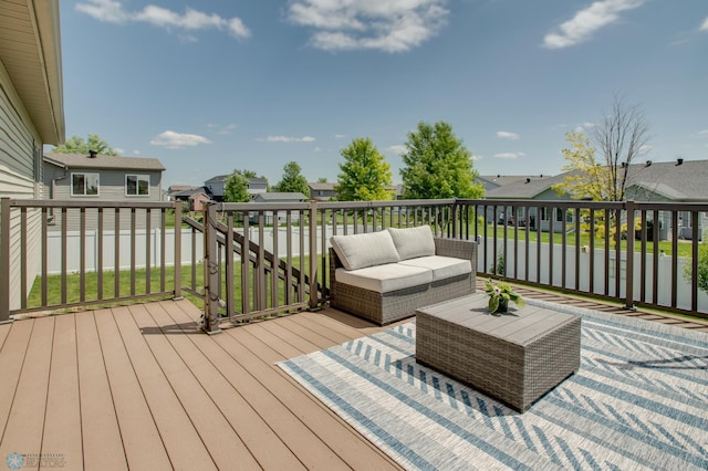 1083 Parkway Ln, West Fargo, ND 58078 - wooden terrace featuring a residential view
