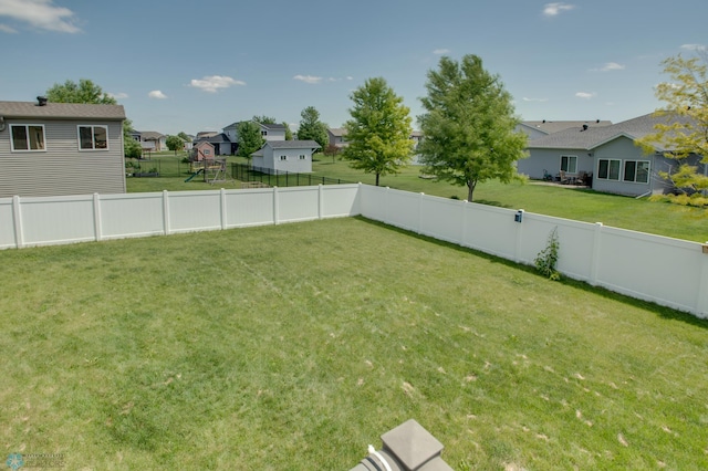 1083 Parkway Ln, West Fargo, ND 58078 - fenced backyard featuring a residential view