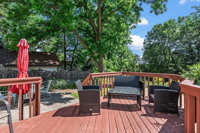 123 Franklin Ave, Owatonna, MN 55060 - wooden deck with a fenced backyard