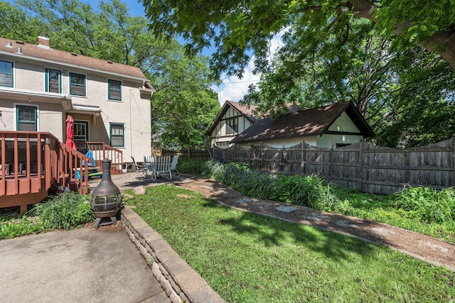 123 Franklin Ave, Owatonna, MN 55060 - view of yard featuring a patio area and a deck