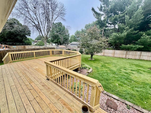 4982 148th Path W, Apple Valley, MN 55124 - wooden deck with a fenced backyard