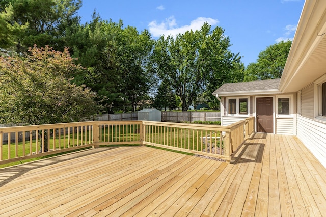 4982 148th Path W, Apple Valley, MN 55124 - deck with a fenced backyard and a storage shed