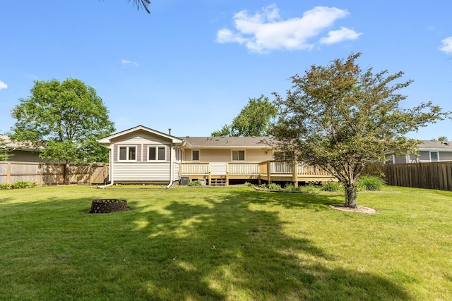 4982 148th Path W, Apple Valley, MN 55124 - rear view of house with a fenced backyard and a wooden deck
