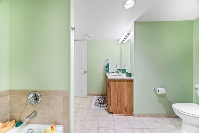 830 Willis St, Dassel, MN 55325 - bathroom featuring vanity, a whirlpool tub, and tile patterned floors