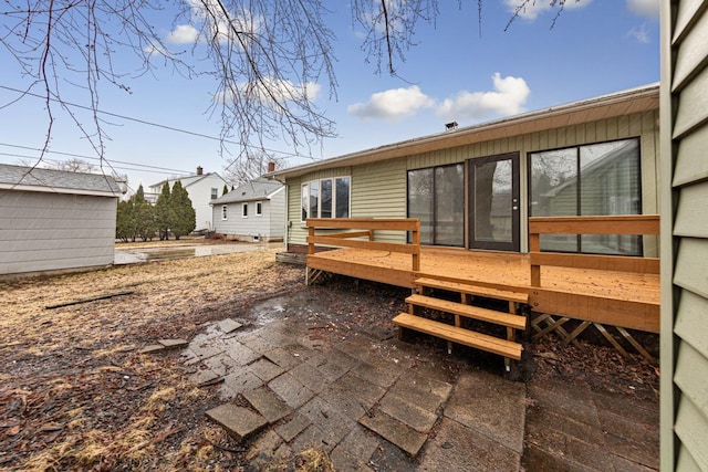 710 Jefferson St, New Ulm, MN 56073 - rear view of property with a wooden deck