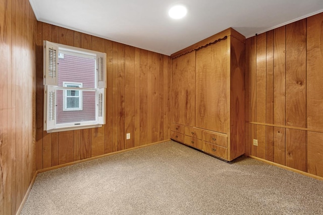 710 Jefferson St, New Ulm, MN 56073 - empty room with wooden walls and carpet