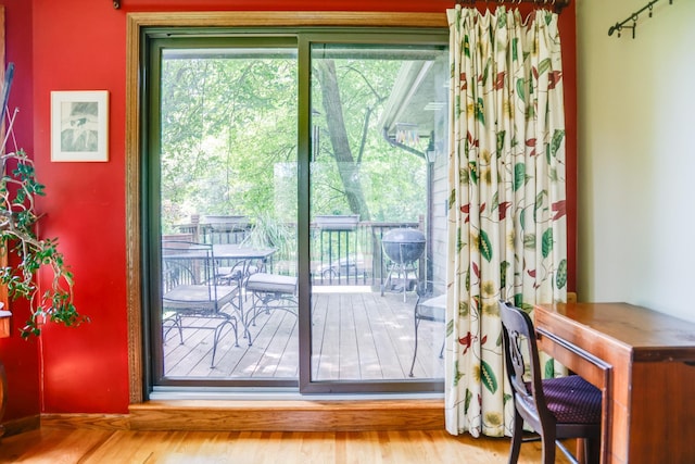 13445 190th Ave NW, Elk River, MN 55330 - doorway to outside with wood finished floors