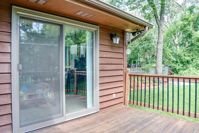 13445 190th Ave NW, Elk River, MN 55330 - wooden deck featuring a yard