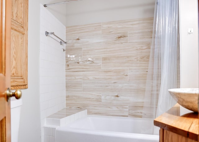 13445 190th Ave NW, Elk River, MN 55330 - full bathroom with shower / bath combo with shower curtain and vanity