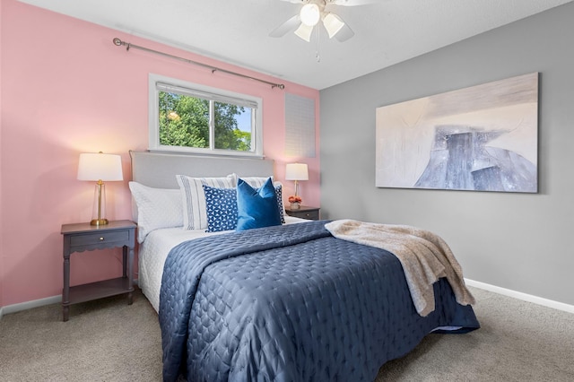 12329 Timber Ln, Maple Grove, MN 55369 - bedroom featuring carpet flooring and a ceiling fan