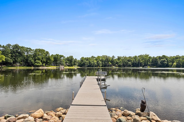 12329 Timber Ln, Maple Grove, MN 55369 - dock area featuring a water view
