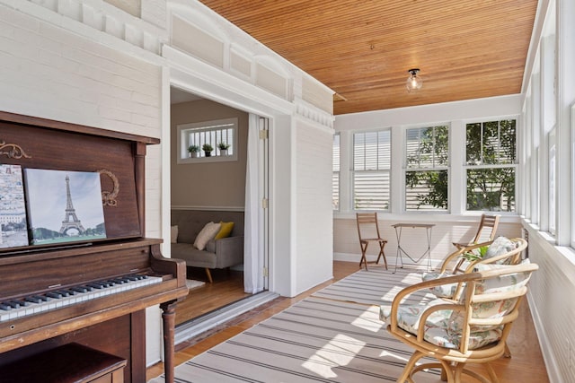 721 Smith Ave S, Saint Paul, MN 55107 - sunroom with healthy amount of natural light, wood ceiling, and wood finished floors
