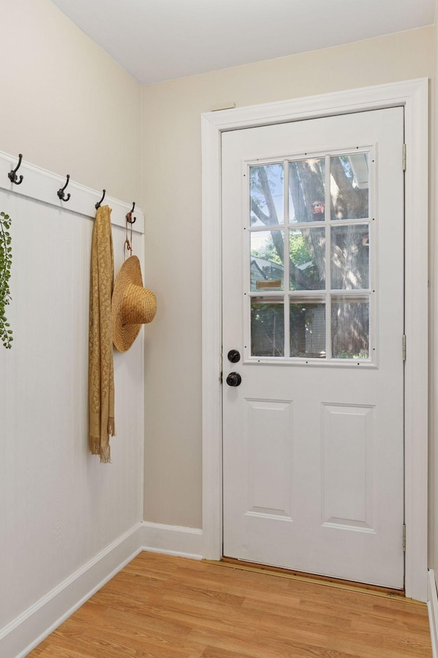 721 Smith Ave S, Saint Paul, MN 55107 - doorway to outside featuring light wood-style flooring