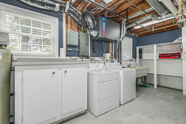 989 Kadler Ave NE, Saint Michael, MN 55376 - laundry area featuring washing machine and dryer and electric panel