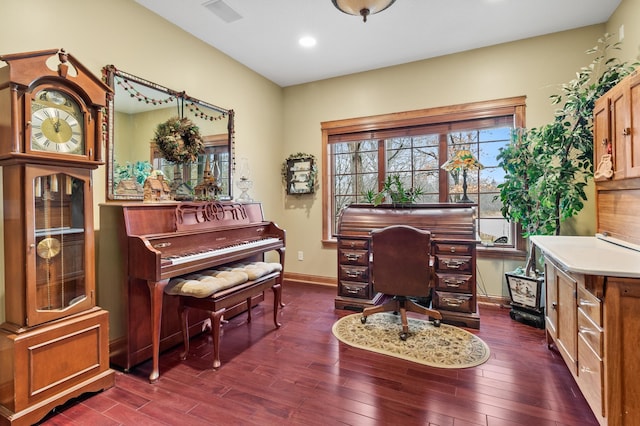 12322 Coffee Trl, Rosemount, MN 55068 - office area with dark wood finished floors and recessed lighting