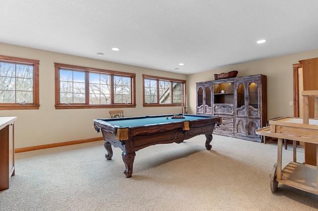 12322 Coffee Trl, Rosemount, MN 55068 - game room with carpet floors, healthy amount of natural light, billiards, and recessed lighting
