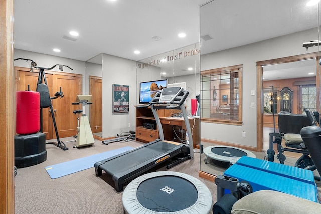 12322 Coffee Trl, Rosemount, MN 55068 - workout room with carpet flooring and recessed lighting