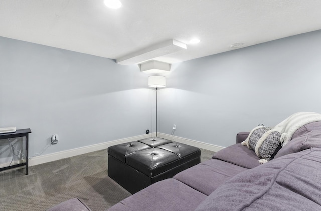4633 Ewing Ave N, Robbinsdale, MN 55422 - living area featuring carpet floors and recessed lighting