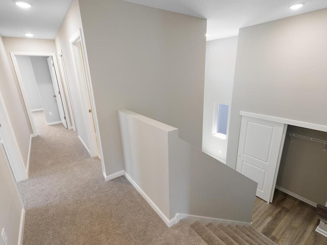 3214 Kady Ave NE, Saint Michael, MN 55376 - hall featuring an upstairs landing and recessed lighting