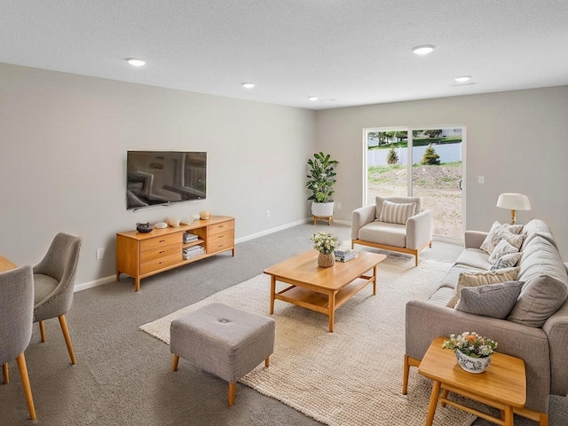 3214 Kady Ave NE, Saint Michael, MN 55376 - carpeted living room featuring baseboards and recessed lighting