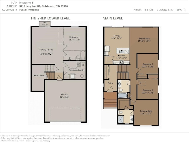 3214 Kady Ave NE, Saint Michael, MN 55376 - view of property floor plan