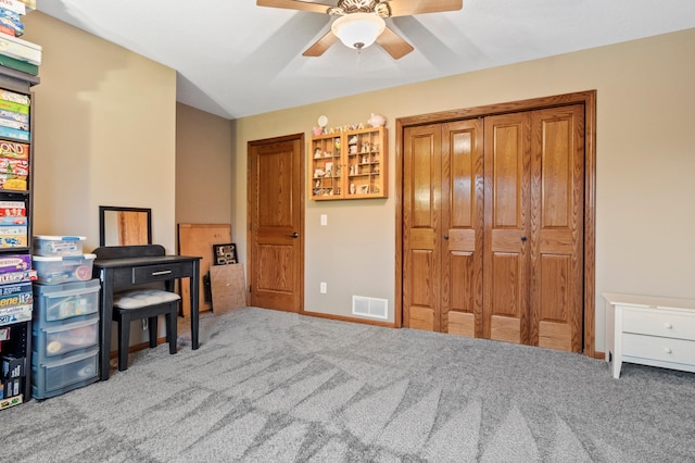 4326 Donway Dr NE, Alexandria, MN 56308 - carpeted office space featuring a ceiling fan and baseboards