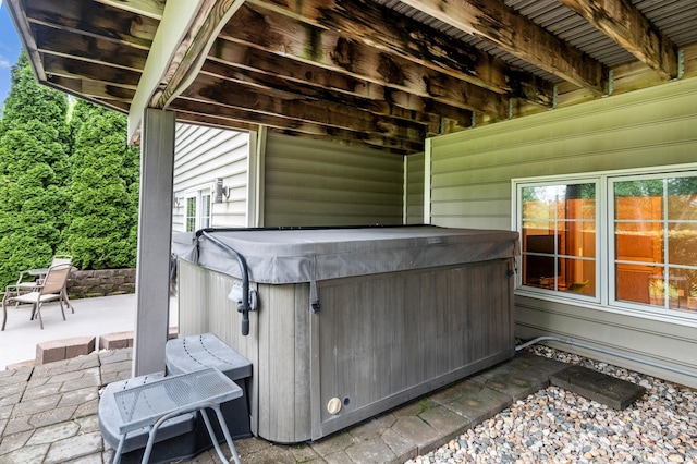 4326 Donway Dr NE, Alexandria, MN 56308 - view of patio featuring a hot tub
