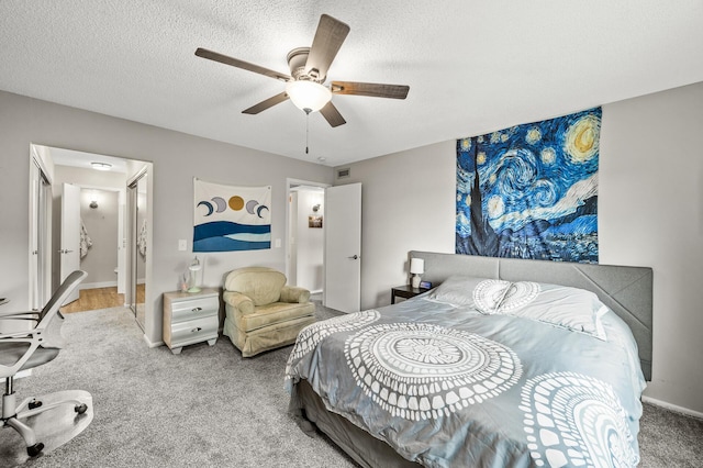4385 Trenton Ln N Unit 309, Plymouth, MN 55442 - carpeted bedroom with ceiling fan and a textured ceiling