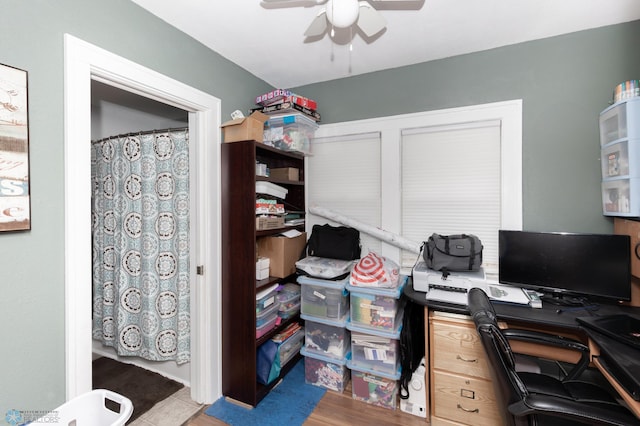 1205 11th St S, Fargo, ND 58103 - office featuring ceiling fan and tile patterned floors